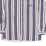 IZOD Mens Shirt White Striped Long Sleeve XL