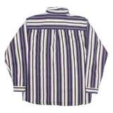 IZOD Mens Shirt White Striped Long Sleeve XL