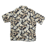 CAMPIA Mens Hawaiian Shirt Black Floral XL