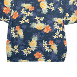 BREAKWATER Mens Hawaiian Shirt Grey Floral M