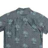 BANANA SPLIT Mens Hawaiian Shirt Grey Viscose Floral L