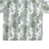 OXIDE Mens Hawaiian Shirt Green Floral S
