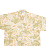 THIRD COAST Mens Hawaiian Shirt Beige Floral L