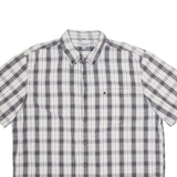CARHARTT Mens Shirt White Check 2XL