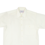 CHELSY Mens Plain Shirt Yellow 90s L