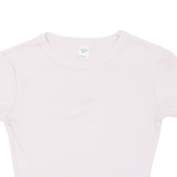 REEBOK Cropped Womens T-Shirt Pink S