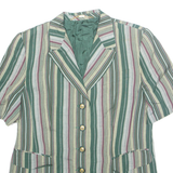 BASLER Womens Blazer Jacket Green Striped L