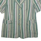 BASLER Womens Blazer Jacket Green Striped L