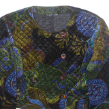 Cropped Womens Blazer Jacket Blue Floral M