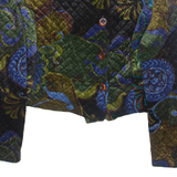 Cropped Womens Blazer Jacket Blue Floral M