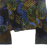 Cropped Womens Blazer Jacket Blue Floral M