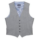 ZARA MAN Mens Blazer Waistcoat Blue Wool L