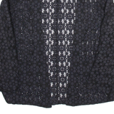 ZARA BASICS Womens Blazer Jacket Black Floral M