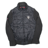 LONSDALE Mens Puffer Jacket Black Nylon M