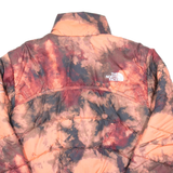 THE NORTH FACE Womens Puffer Coat Orange Crazy Pattern S
