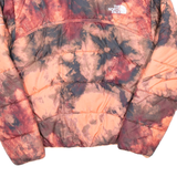 THE NORTH FACE Womens Puffer Coat Orange Crazy Pattern S