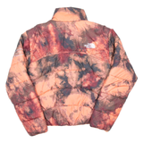 THE NORTH FACE Womens Puffer Coat Orange Crazy Pattern S
