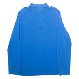 LACOSTE Mens Polo Shirt Blue Long Sleeve L