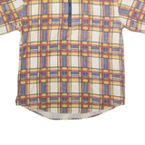 AUTHENTIC CONCEPT 1/4 Zip Mens Polo Shirt Blue Check S