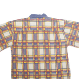 AUTHENTIC CONCEPT 1/4 Zip Mens Polo Shirt Blue Check S