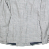 Womens Blazer Jacket Grey Houndstooth M