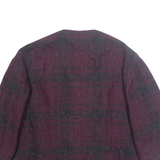 MODELE Womens Blazer Jacket Purple Plaid L