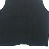 Mens Waistcoat Black Crazy Pattern M