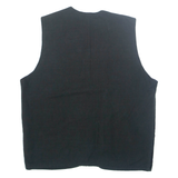 Mens Waistcoat Black Crazy Pattern M