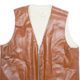 Mens Waistcoat Brown M