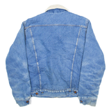 MICHAEL CHARLES Mens Sherpa Lined Denim Jacket Blue M