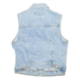 AUTHENTIC Womens Denim Gilet Blue 90s M