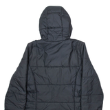 ADIDAS Womens Puffer Coat Black Hooded UK 8