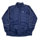 UMBRO Mens Puffer Coat Blue Nylon 2XL