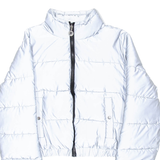 FILA Reflective Womens Puffer Coat Silver S