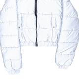 FILA Reflective Womens Puffer Coat Silver S