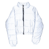 FILA Reflective Womens Puffer Coat Silver S