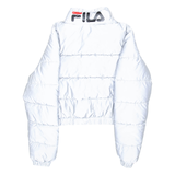 FILA Reflective Womens Puffer Coat Silver S
