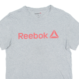 REEBOK Mens T-Shirt Grey Crew Neck S