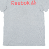 REEBOK Mens T-Shirt Grey Crew Neck S