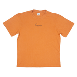 KARL KANI Mens T-Shirt Orange Crew Neck L