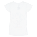 DISNEY Mickey Mouse Womens T-Shirt White V-Neck S