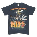 GILDAN Kiss Mens T-Shirt Black Crew Neck S