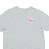 NIKE Mens T-Shirt Grey Crew Neck M