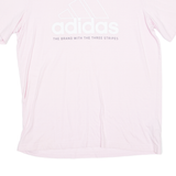 ADIDAS Mens T-Shirt Pink Crew Neck M