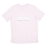 ADIDAS Mens T-Shirt Pink Crew Neck M