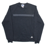 ADIDAS Womens Sweatshirt Black V-Neck L