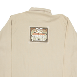 OLLY GAN Sport Mens Sweatshirt Brown Button Neck L