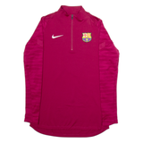 NIKE Barcelona Fc Mens Sweatshirt Maroon 1/4 Zip S