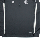 ADIDAS Aubonne FC Mens Sweatshirt Black 1/4 Zip XL