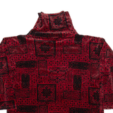 HESS NATUR Mens Sweatshirt Red High Neck M